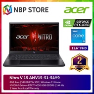 Acer Nitro V 15 ANV15-51-54Y9 15.6" FHD 144Hz Laptop ( i5-13420H, 8GB, 512GB SSD, RTX4050 6GB, W11 )