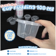 Thinwall Pudding DM 100 ML Contents 25 Pcs Croffle Jam/ Sauce Cup Container/ Sambal/ Deemak R Cup/