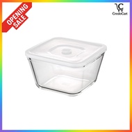 Iwaki Heat-Resistant Glass Airtight Container, White, Deep Type LL, Dimensions: 19.0 cm (W) x 19.0 c