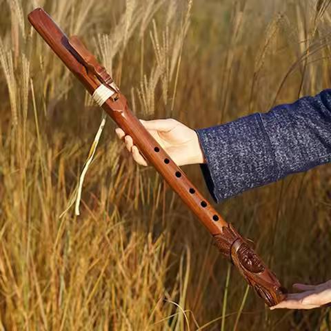 Wooden Indian Flute 6 Hole Playing Flute Portable Adult Playing Flutes Dongxiao Professional South A