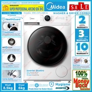 Midea Washer Dryer MF200D85B Combo 2 in 1 Washer (8.5kg) & Dryer (6kg) Front Load Washing Machine