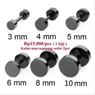 Men's Piercing Earrings - Black Barbell