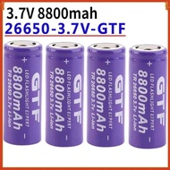 GTF 4 - F9 Rechargeable Lithium-Ion Battery Para Sa LED Flashlight, Battery, 26650 3.7V 8800Mah.