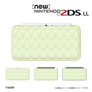 名入れできます★【new Nintendo 2DS LL/new Nintendo 3DS LL/ Nintendo 3DS LL 】 カバー ケース ハード new3dsll new2dsll 3dsll 2dsll / かわいいGIRLS 8 ドット パステルグリーン 水玉 おしゃれ 女の子向け メール便送料無料 任天堂 スリー ディーエス ニュー