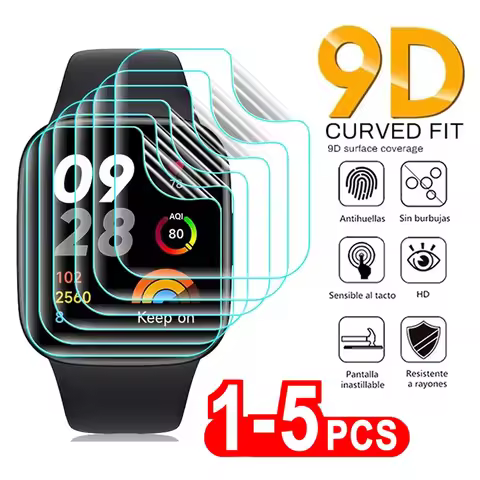 1-5pcs 9D Curved Hydrogel Film for Redmi Watch 3 Active Soft Screen Protector for Xiaomi Watch 2 Lit