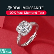 Real Moissanite Ring Luxury Diamond Engagement Ring In S925 Sterling Silver With GRA certificate Can