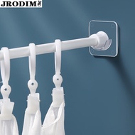 Punch-free Strong Rod Holder Hooks Curtain Rod Bracket Hook Clothes rail Holders Adjustable Transpar