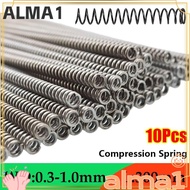 ALMA 10Pcs Compression Spring, Y-type 65Mn Spring Steel Long Coil Spring,  0.3 0.4 0.5 0.6 0.7 0.8 1