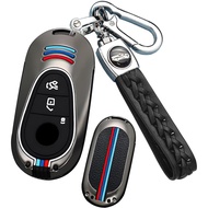 SANRILY Silicone+Zinc Alloy Luminous Key Fob Cover Case Compatible with Mercedes for Benz C S GLC EQ
