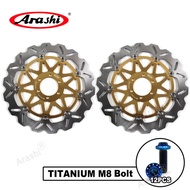 Arashi CNC Full Floating Front Brake Disc Disk Rotor For YAMAHA FZR EXUP 1000 1990 1991 1992 1993 19