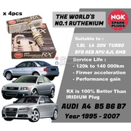 NGK Premium RX Spark Plug - Audi A4 1.8T Quattro B5 B6 B7 BFB AEB APU AJL AMB Turbo Engine ( Year 19