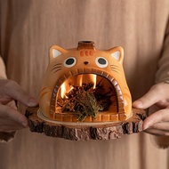 Japanese Cartoon 3D Open Mouth Cat Aromatherapy Burner Diffuser Incense Desktop Fire Burner Atmosphe