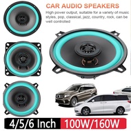 ☽1pc 4/5/6 Inch Car Speakers 100W/160W Universal HiFi Coaxial Subwoofer Car Audio Music Stereo F ☁❃