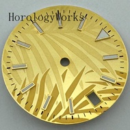 Watch Parts 28.5mm Sterile Dial Fit 3 Oclock Crown 3.8 Oclock Crown Fit NH35 Movement Green Gray Yel