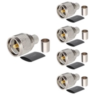 MOOKEERF PL259 Male Crimp Coax Connector,SO239 UHF PL-259 Crimp Coax Connector for LMR400/KMR400/RG8