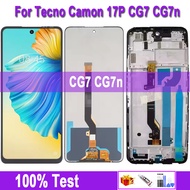 6.8 "หน้าจอ LCD สำหรับ Tecno Camon 17P CG7ชิ้นส่วนจอสัมผัสแอลซีดีของเครื่องแปลงดิจิทัล CG7n แทนที่ด้