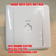 SAKLAR HAGER DATA CAT6 WGT1RJ6 / OUTLET DATA HAGER CAT6E