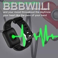 【New stock】⊕116 Plus Smart Watch Blood Pressure Heart Rate Monitor Waterproof Watch Smart Band Fitness