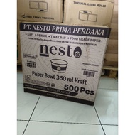 Paper bowl 360ml nesto techno kraft color only bowl without lid