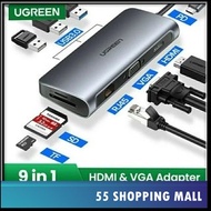 UGREEN 9 and 10 in 1  Hub USB-C Type C Converter Adapter MACBOOK 4K UHD data transfer RJ45