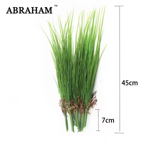 28/45cm Artificial Onion Grass Plants Bunch Plastic Green Grass Fake Reed Grass Foliage Wall Materia