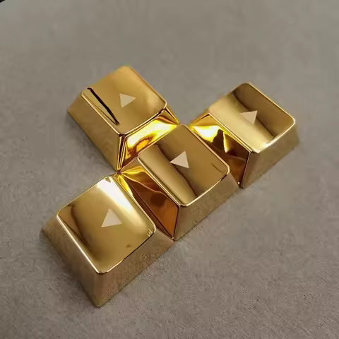 Aluminium Alloy Keycaps Custom R4 Cherry Profile Point Key Cap Gold Sliver Pink Metal Point Key Caps