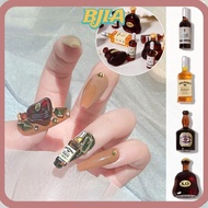 ❁BJA❁ 3pcs Manicure Nail Decoration, DIY Nail Nail Charms Nail Art Bottle Ornament, Decorations Resin Mini  Drink Bottle Wine Bottle Jewelry