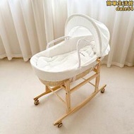 嬰兒搖籃 提籃可攜式小睡籃 床中床新生兒手提籃嬰兒躺椅手工編織