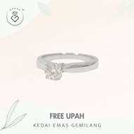 [Kedai Emas Gemilang] 2002101 {YS} 0.503Ct Diamond White Gold Ring (178857) (14) (4.72G) [750 Gold]