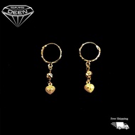 SMS DEEN Earrings, ±1.0GM - Gold 916 Emas - Subang (Info: ±2.8x1.1CM - 1.22GM)