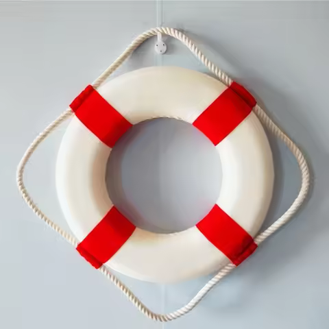 Wall Ornament Life Buoy Foam Aboard Nautical Life Lifebuoy Ring Boat Wall Hanging Mediterranean Styl