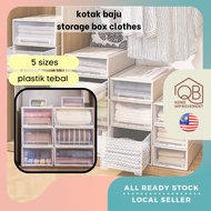 Wardrobe Organizer Home Stackable Clothes Organization Cloth Kotak Simpan Barang Laci Almari Baju 衣橱收纳盒 IKEA Storage Box