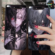 Samsung a80 glass phone case with kaneki male anime image