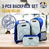 Alain Delon Backpack Set 3pcs | Backpack + Shoe Bag + Toiletry bag