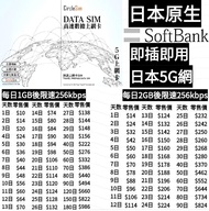 日本原生上網卡 SOFTBANK 無限上網卡 日本旅遊卡 sim卡 可選Esim