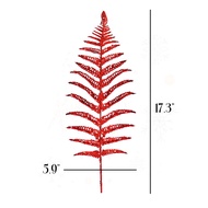 1/3/5pcs Christmas Glitter Leaves Artificial Tropical Leaf Christmas Tree Sprays Glitter Leaf Garlan