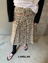 CASA PROJECTS - Leopard pleated skirt (Pre-Order)
