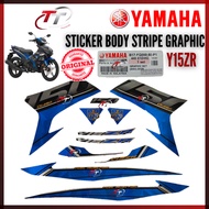 100% ORIGINAL YAMAHA Y15ZR V2 Y15 ZR YSUKU STICKER BODY STRIPE GRAPHIC COMPLETE SMX BIRU HITAM B17-F