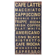 OPUS LOFT 純真年代 仿舊文字木板畫/無框畫/掛畫擺飾 A48003-1 CAFE LATTE  40 x 80cm