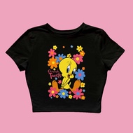 Baby Tee Tweety Bird Y2k Style Crop Tee