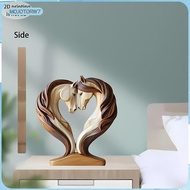 [mojotorw7] Decorative Horse Statue Sturdy Collections Desktop Ornament Loving Horses Sculpture for 