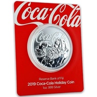 Koin Perak 2019 Fiji Coca-Cola Santa 1 oz Silver Coin