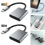 2-in-1 SD3.0/SD4.0+TF Card Reader 5Gbps USB C Memory Card Reader Read 2 Cards Simultaneously for iPhone 15 Samsung Galaxy iPad [anisunshine.sg]