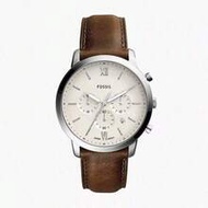 Neutral Style Men's Quartz Watch With Whitle Circular Dial And Leather Strap FS5380