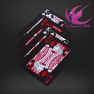 D932 Waterproof Plastic Poker Playing Cards BLACK/RED Poker Cards