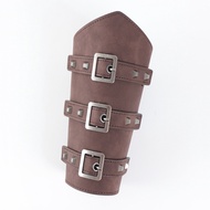 Medieval Armor Men Cosplay Arm Warmers Lace-up Viking Pirate Knight Gauntlet Wristband Bracer Steamp