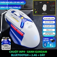 Chuột không dây gaming bluetooth TEKKIN INPHIC IN9 pin sạc led rgb 6 nút bấm 3 mode có app chơi game