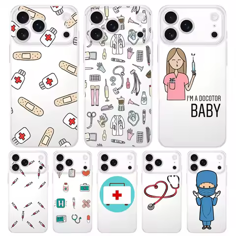 Nurse Medical Medicine Health Heart Soft Phone Case For iPhone 17 Air 16E 16 11 15 14 Pro MAX 12 13