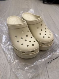 Crocs Siren Clog 米白色 厚底涼鞋