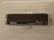 全場最平 零讀寫 NETAC NV7000-t "4TB" Gen4 nvme m2 ssd 7400m 單面低溫 (PS5可用)
